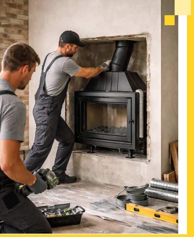 Установка каминных топок в Щёлкове: монтаж, подключение