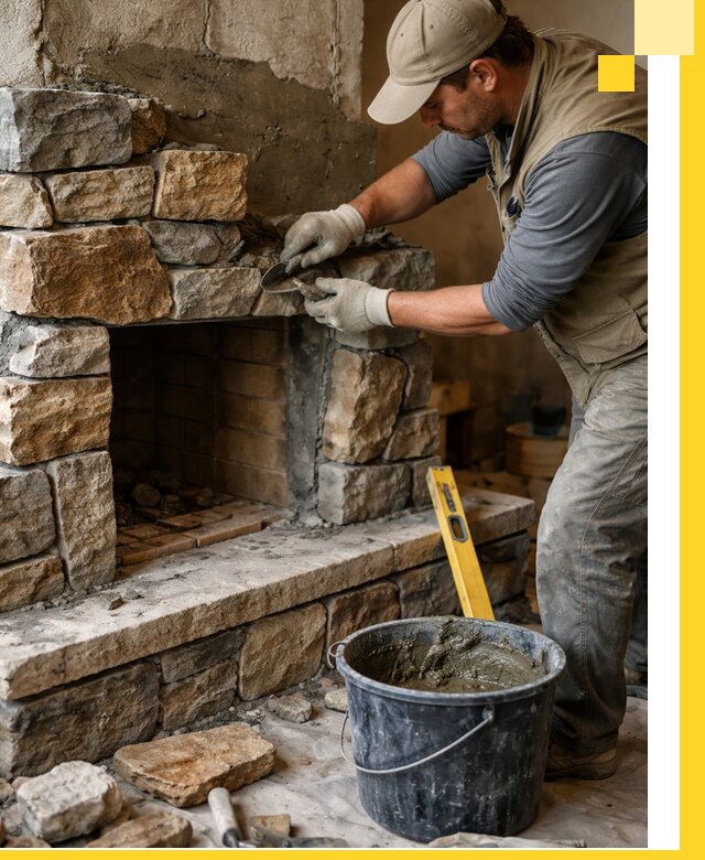 Изготовление и установка каменных каминов под ключ в Щёлкове