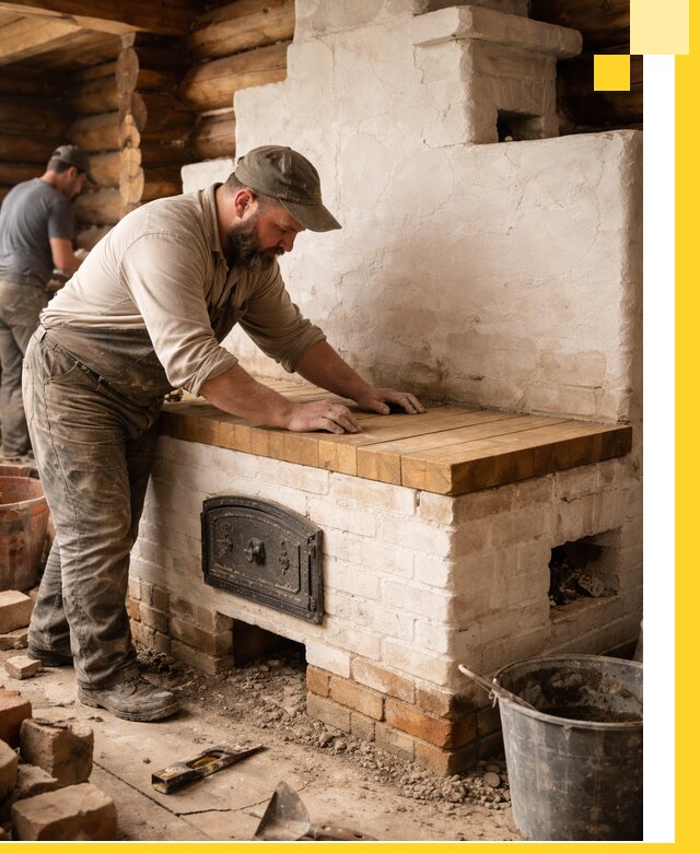 Проектирование и установка русской печи с лежанкой в Щёлкове