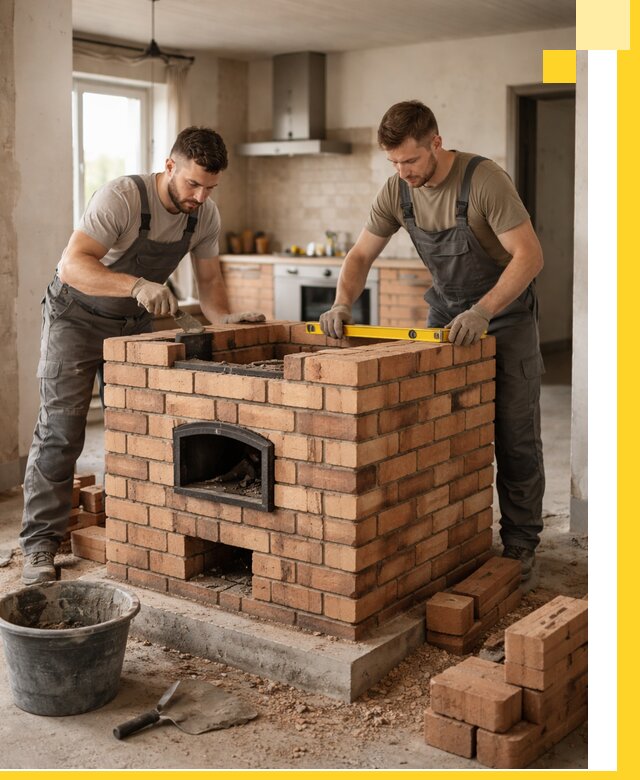 Установка и монтаж печей в частном доме в Щёлкове под ключ