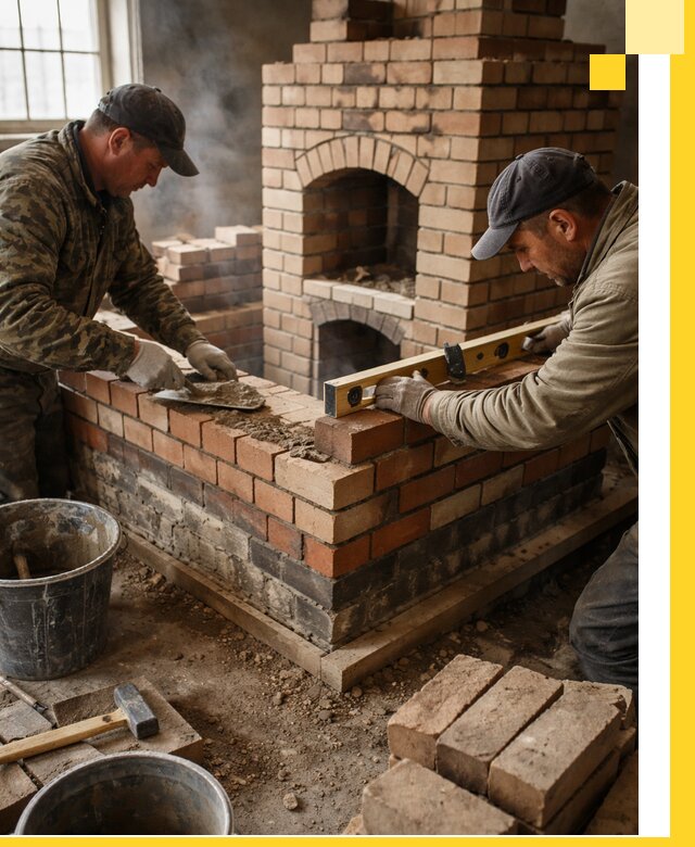 Изготовление и монтаж печей и каминов из кирпича в Щёлкове