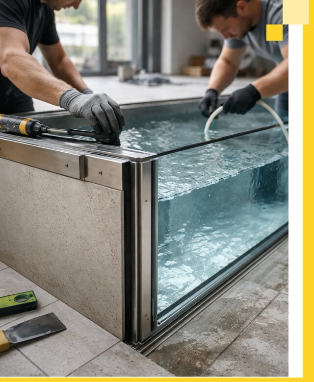 Проектирование и монтаж стеклянных бассейнов в Щёлкове