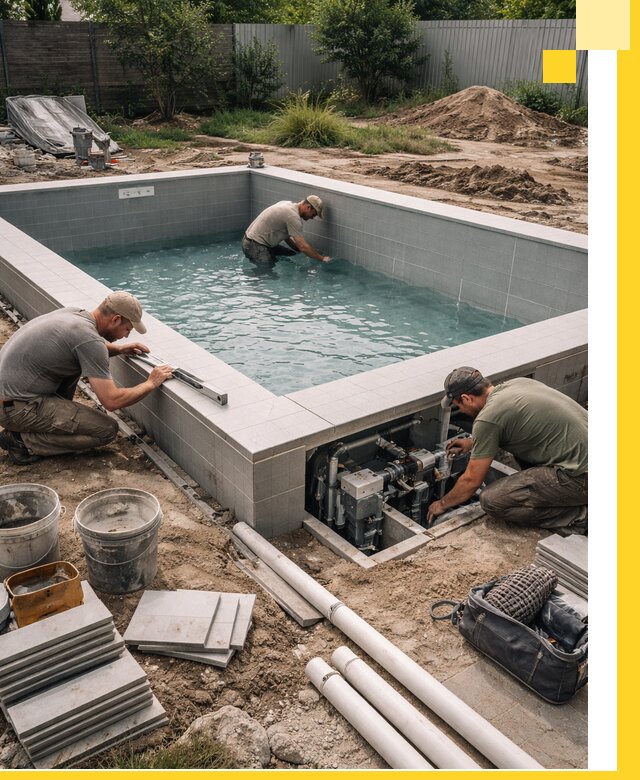 Строительство и монтаж бассейнов для дачи под ключ в Щёлкове