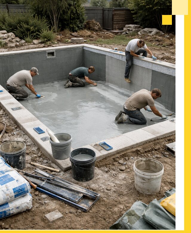 Изготовление и монтаж чаши бассейна под ключ в Щёлкове