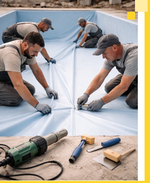 ПВХ пленка для бассейнов с монтажом и гарантией в Щёлкове