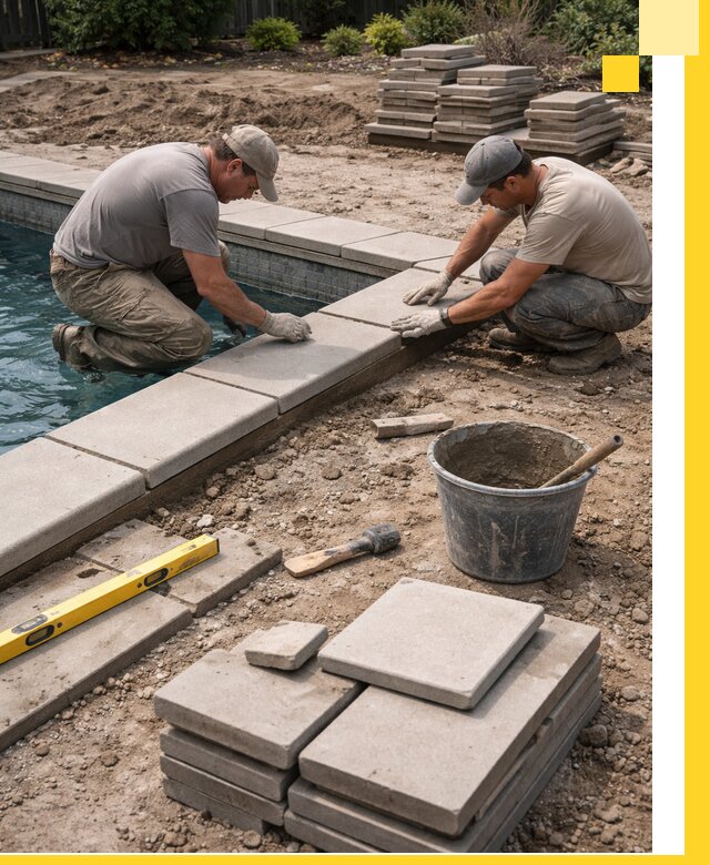 Установка и изготовление копингового камня для бассейнов в Щёлкове