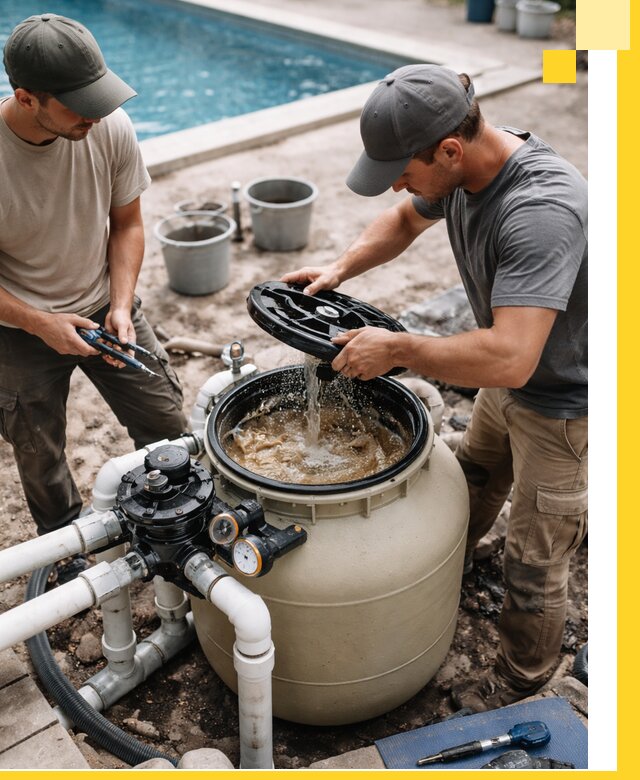 Установка и обслуживание песочных фильтров для бассейнов в Щёлкове