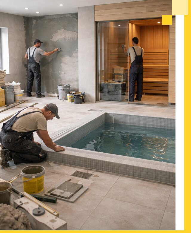 Проектирование и строительство сауны с бассейном в Щёлкове