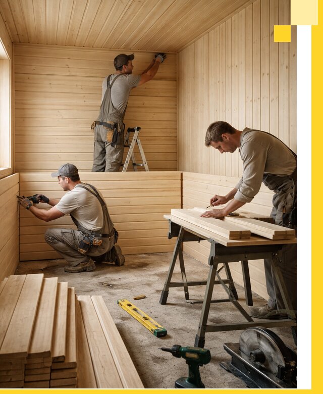 Обшивка саун в Щёлкове из натуральной древесины под ключ