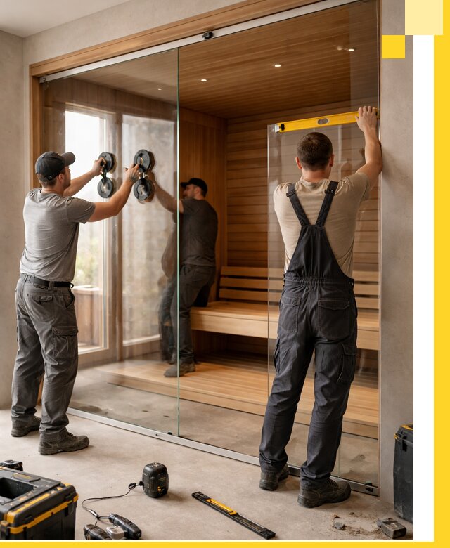 Производство и монтаж стеклянных саун под ключ в Щёлкове