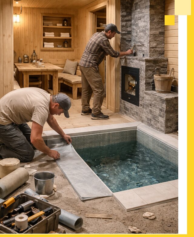 Строительство бань с комнатой отдыха под ключ в Щёлкове