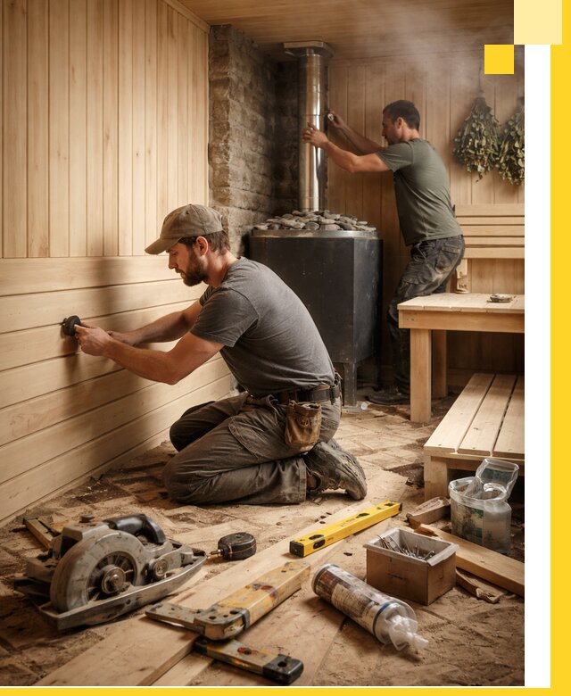 Полное строительство и оснащение парных под ключ в Щёлкове