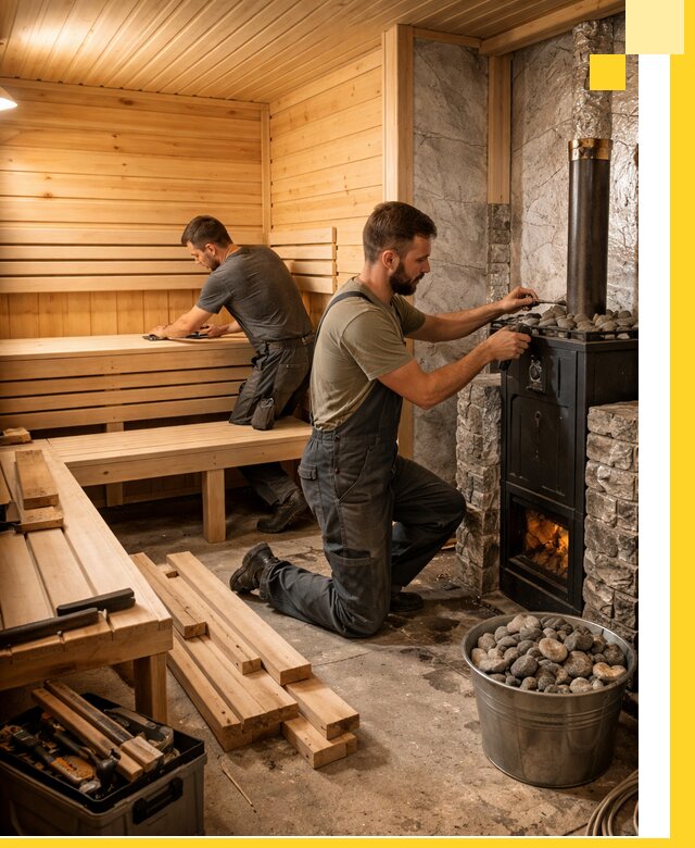 Дизайн и строительство интерьеров бань под ключ в Щёлкове