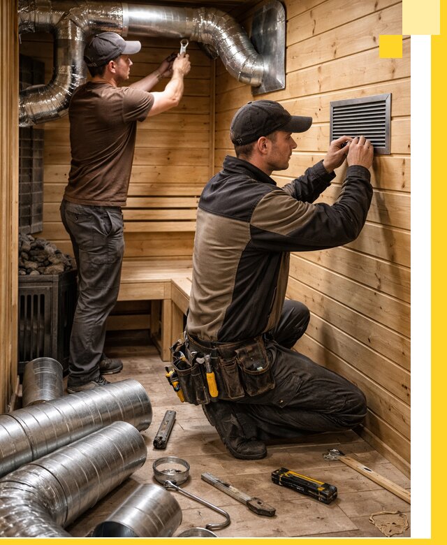 Проектирование и монтаж вентиляции бани в Щёлкове под ключ