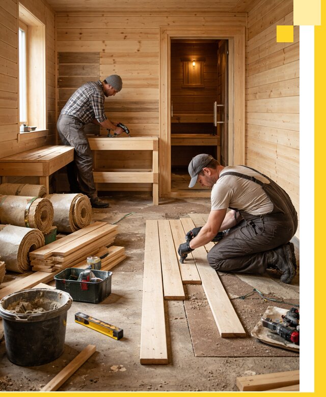 Индивидуальный проект бани с комнатой отдыха под ключ в Щёлкове