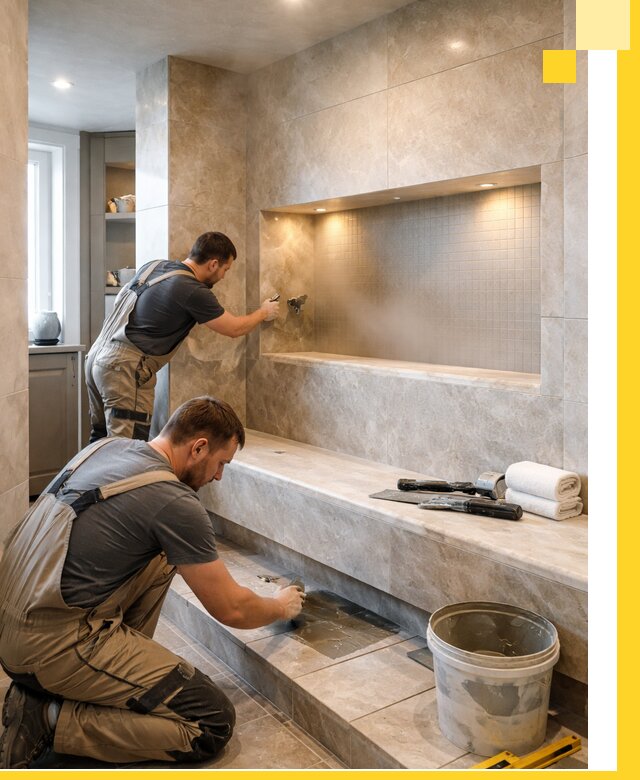 Профессиональное строительство хамама в квартире в Щёлкове