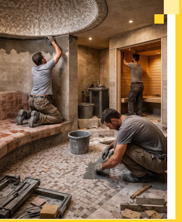 Проект и строительство хамама бани и сауны под ключ в Щёлкове