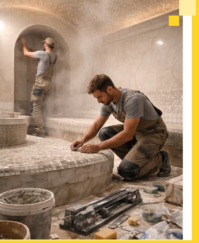 Профессиональный дизайн хамама и SPA под ключ в Щёлкове