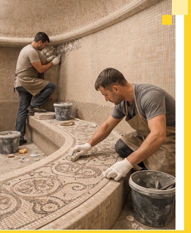 Плитка для хамама в Щёлкове, укладка, подбор и поставка