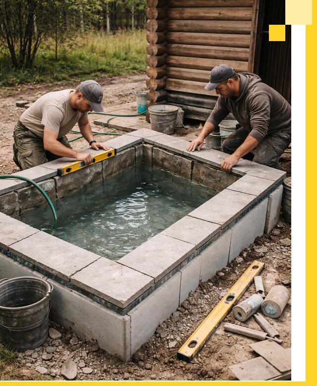 Изготовление и установка холодных купелей под ключ в Щёлкове